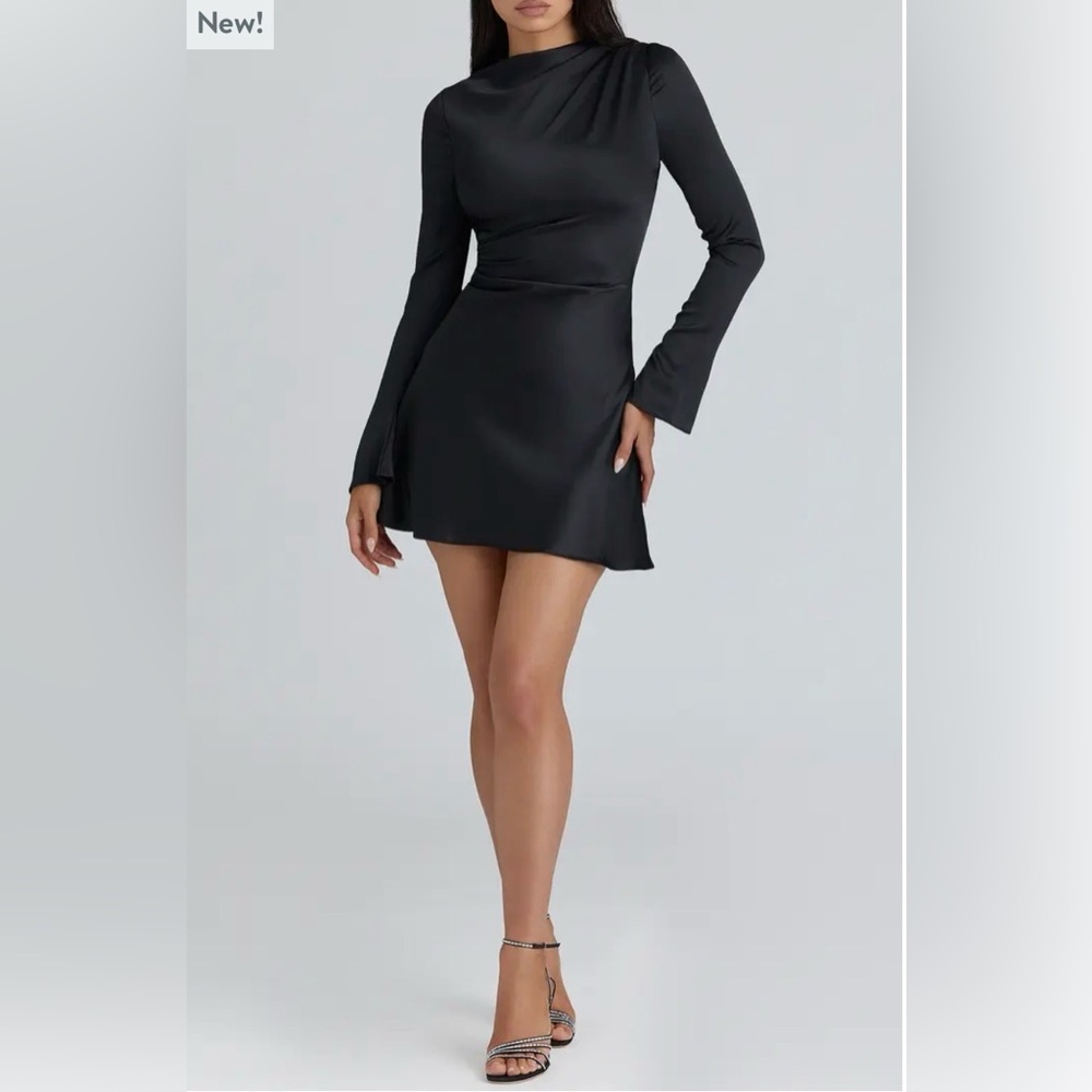 House of CB LuLu black long sleeve mini dress